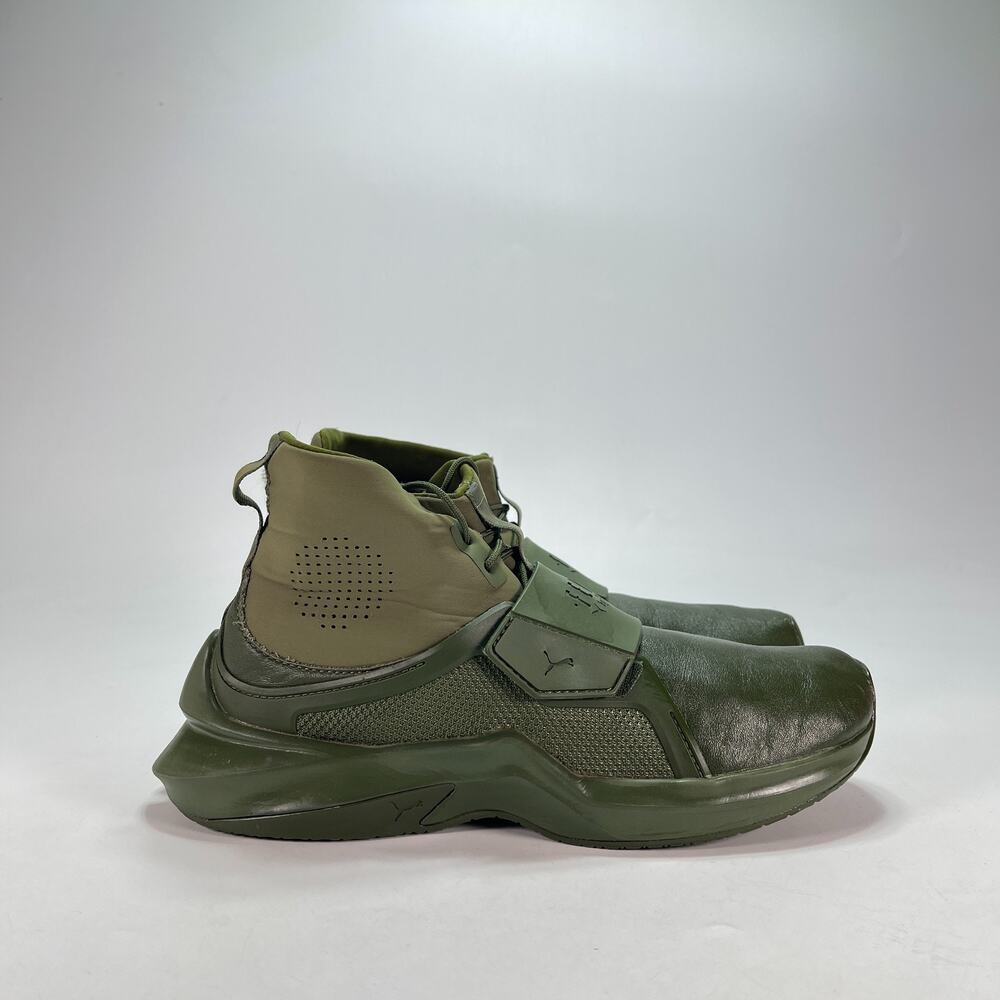 PUMA Fenty Rihanna Leather Hi Cypress Green Shoes 190398-02 Women's Size 8.5
